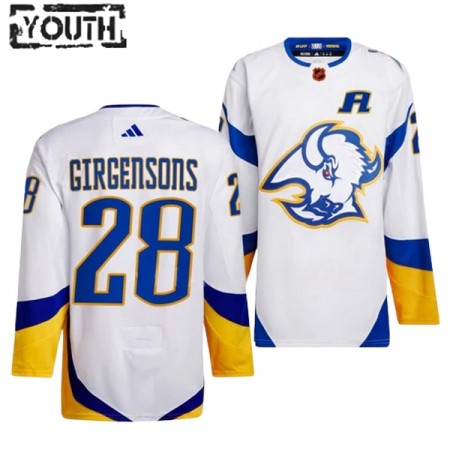 Buffalo Sabres Zemgus Girgensons 28 Adidas 2022-23 Reverse Retro 2.0 Weiss Trikot Authentic - Kinder